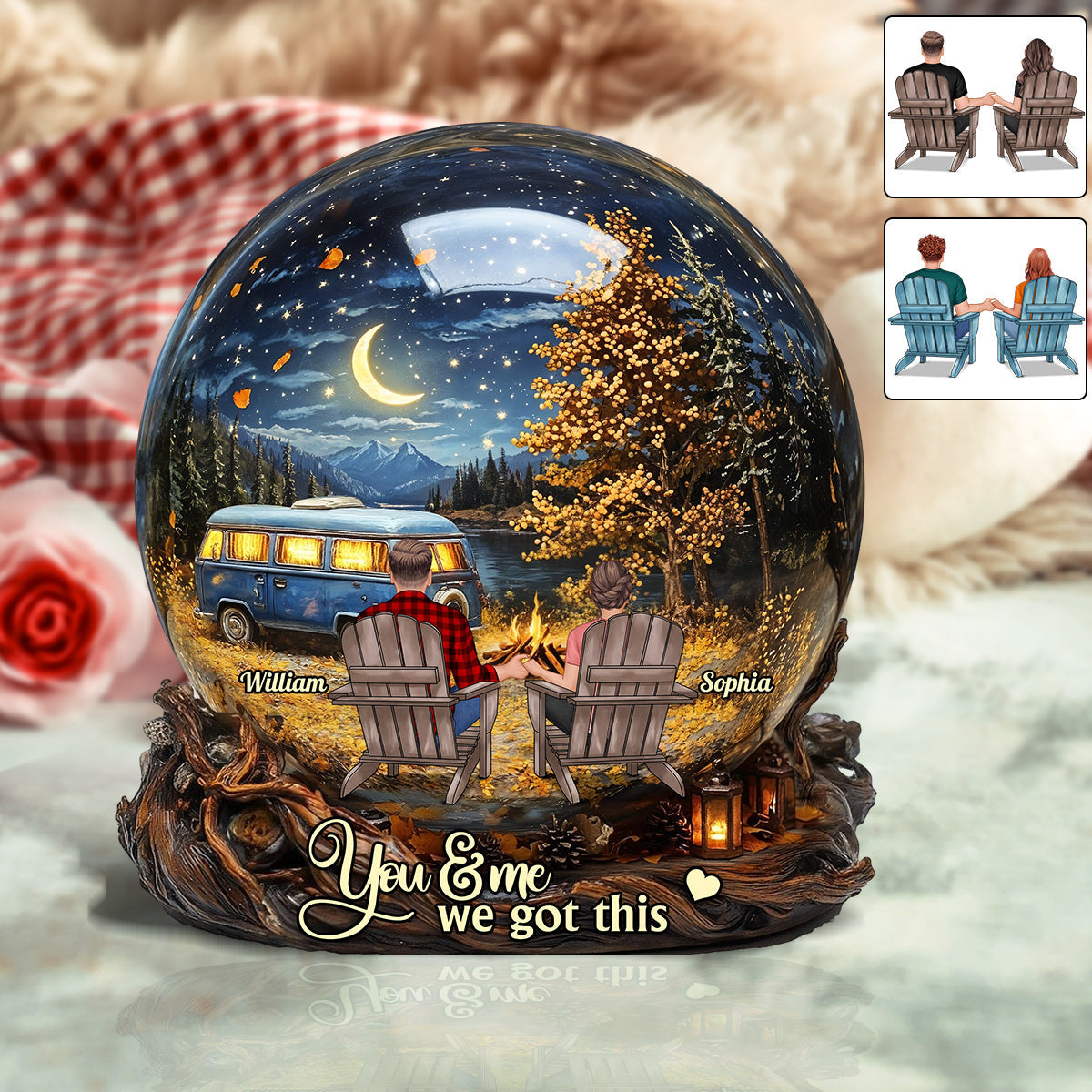 You & Me We Got This - Personalized Camping Custom Shaped Acrylic Plaque