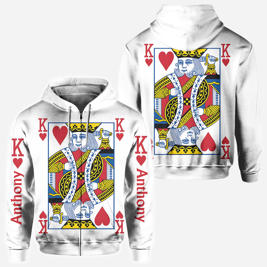 King And Queen Of Love - Personalized Couple All Over Shirt