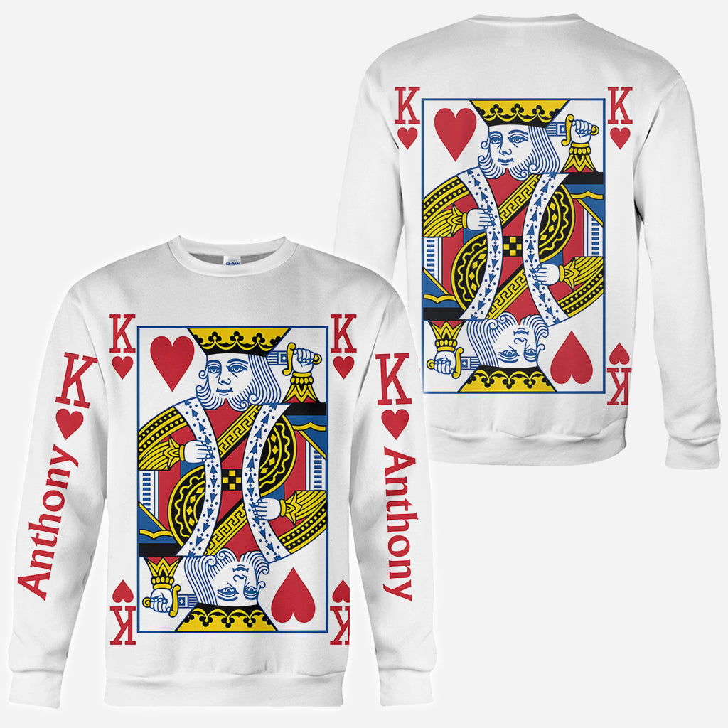 King And Queen Of Love - Personalized Couple All Over Shirt