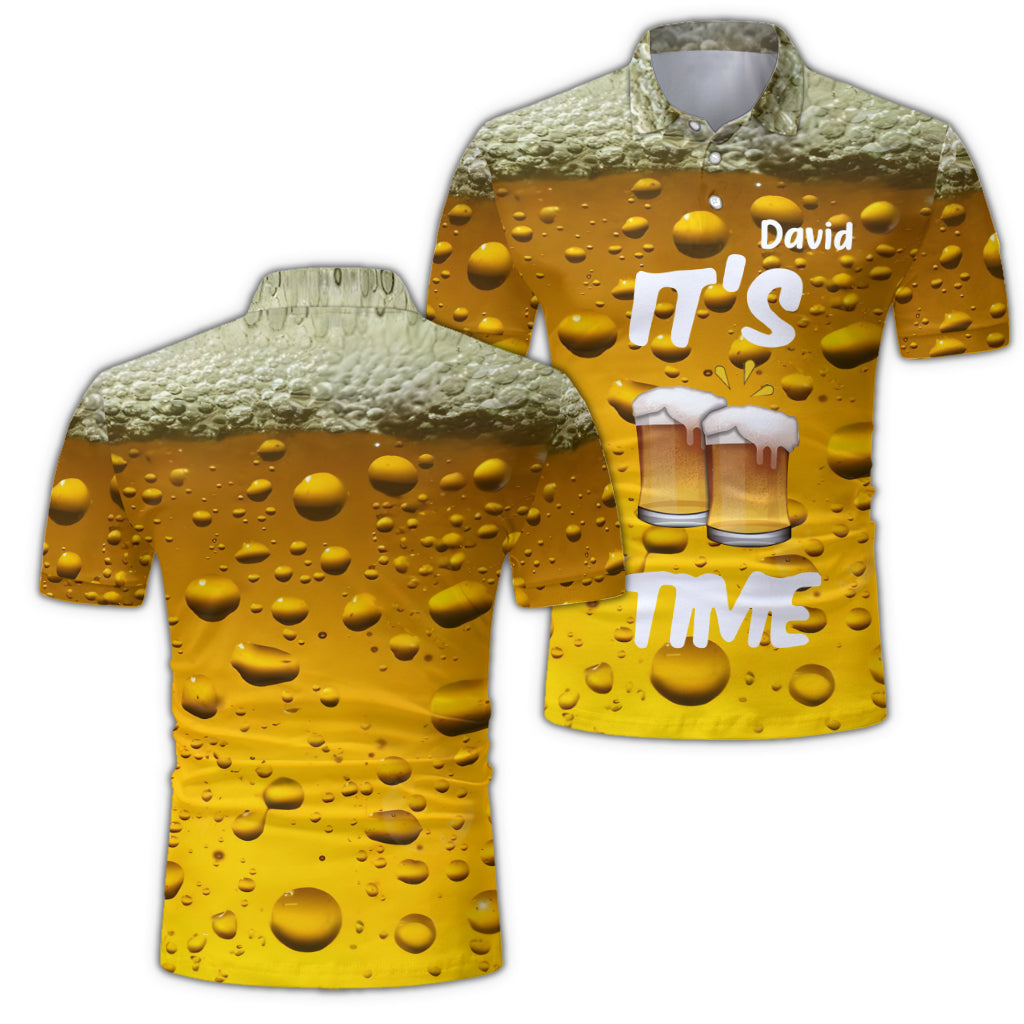 It's Beer Time - Personalized Beer Polo Shirt