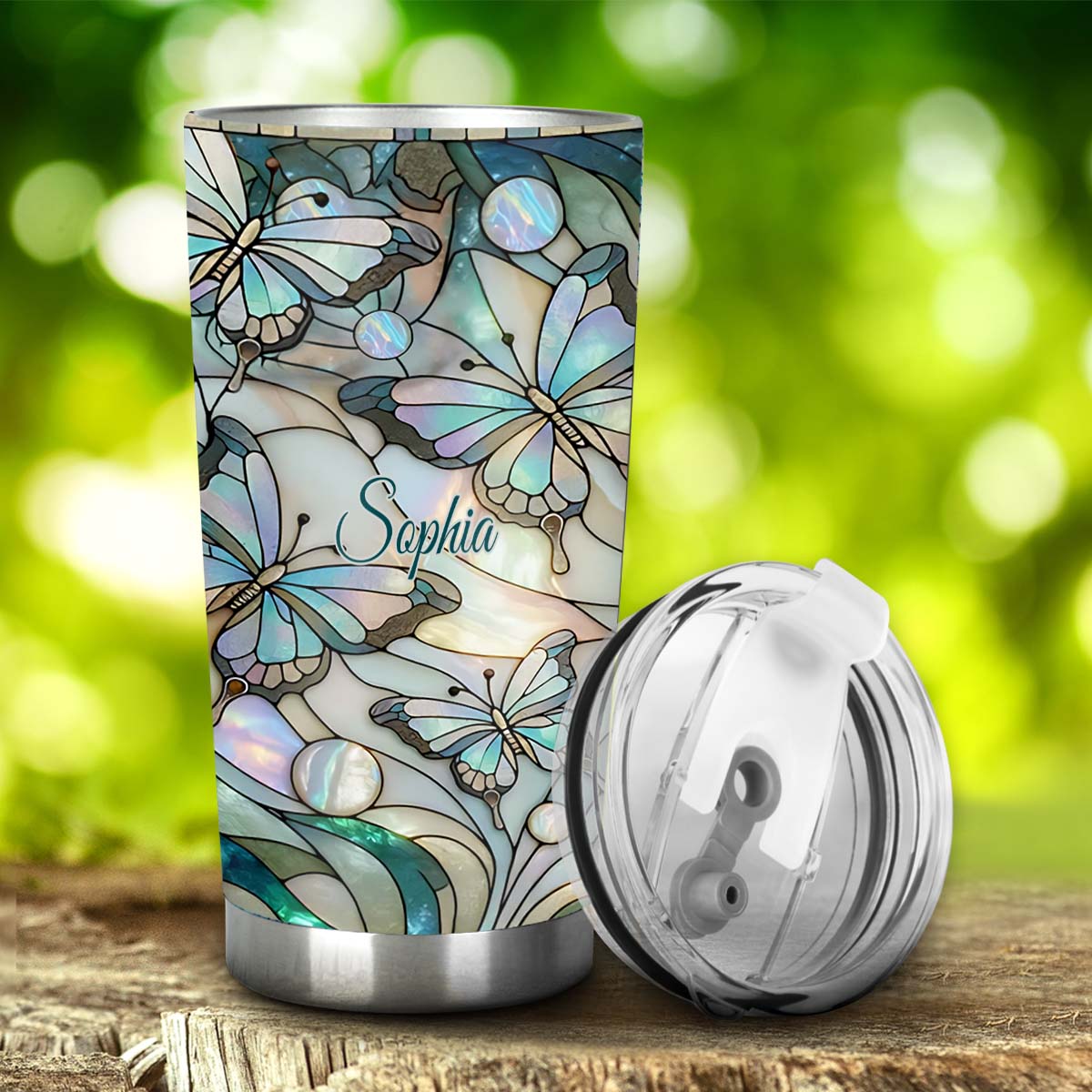 Love Butterflies - Personalized Butterfly Tumbler