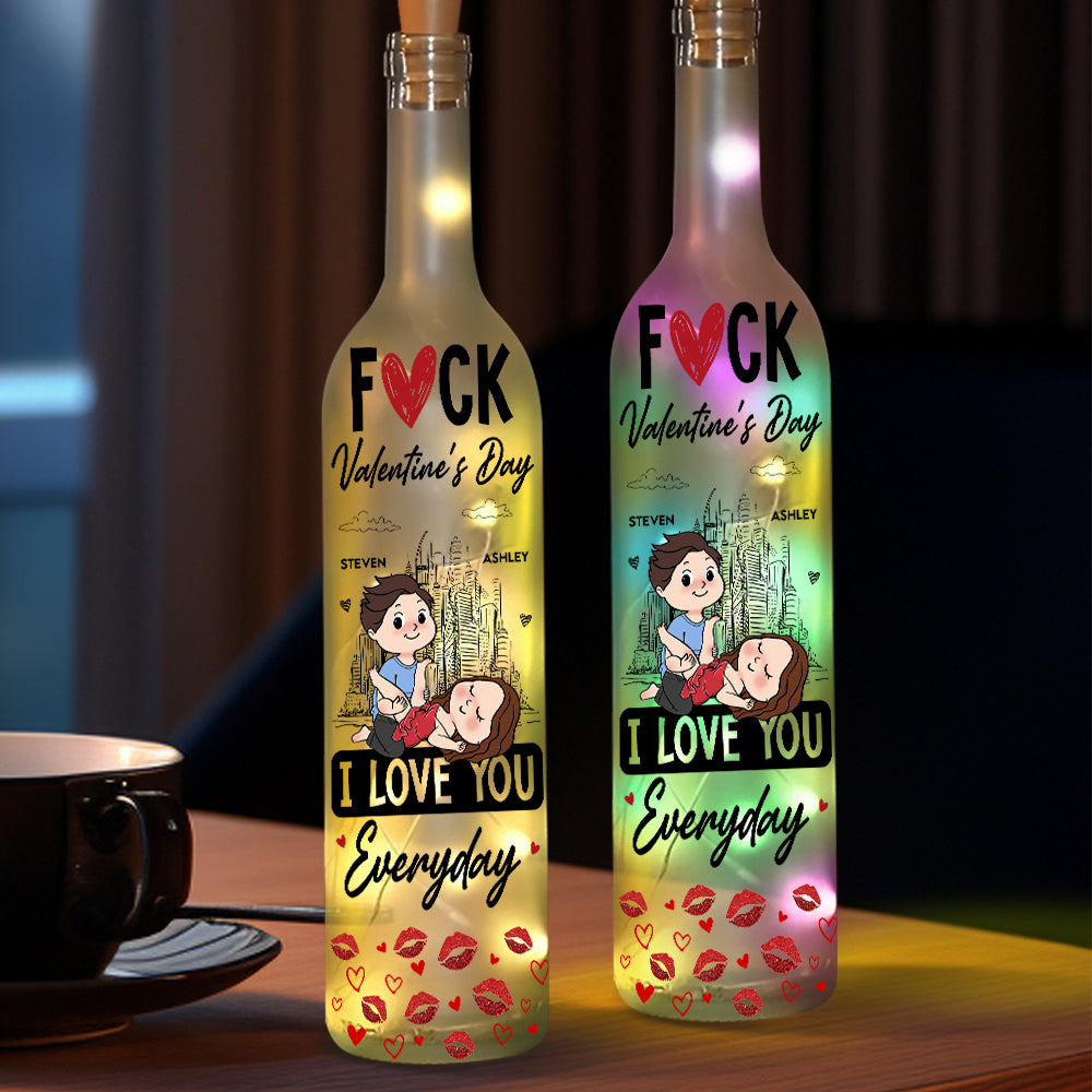 I Love You - Personalized Couple Wine Bottle Lamp