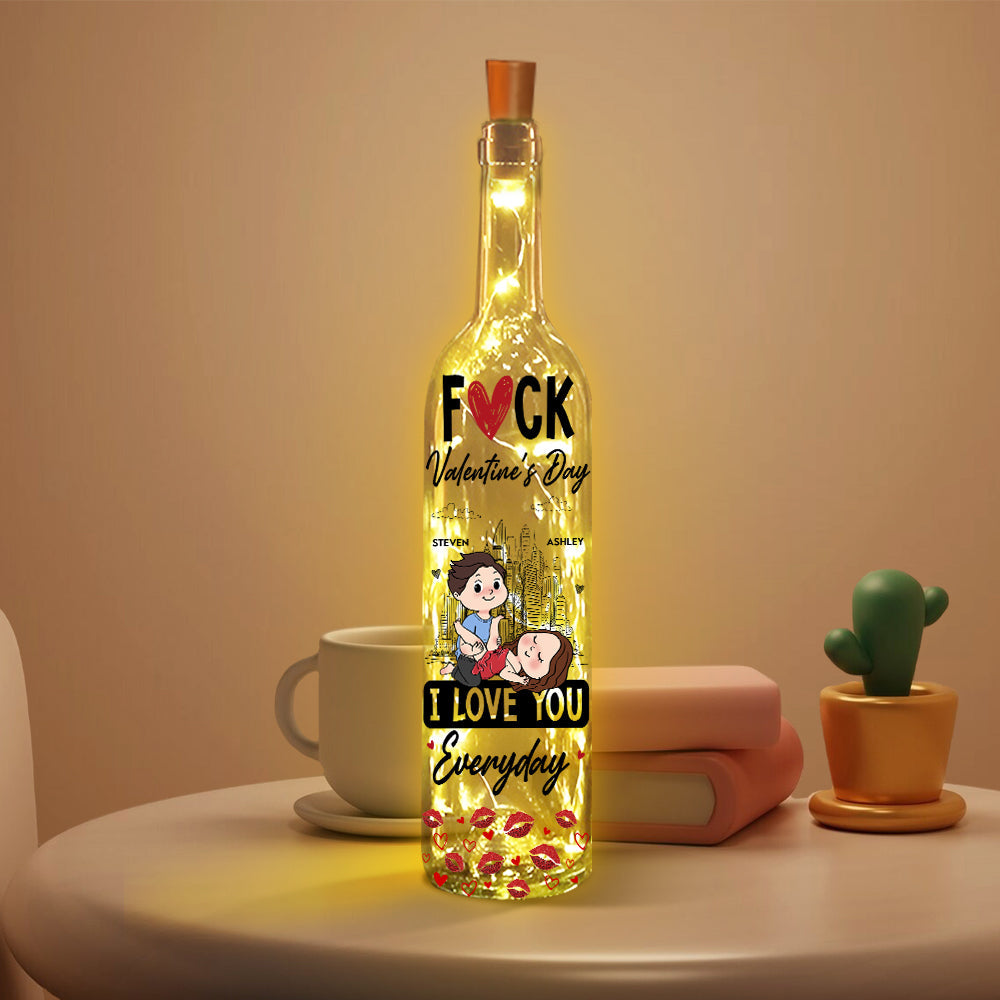 I Love You - Personalized Couple Wine Bottle Lamp