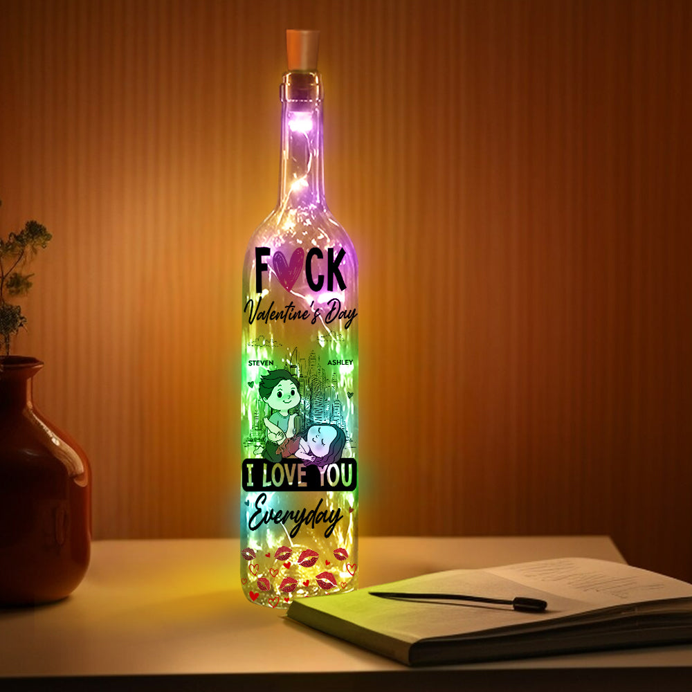 I Love You - Personalized Couple Wine Bottle Lamp
