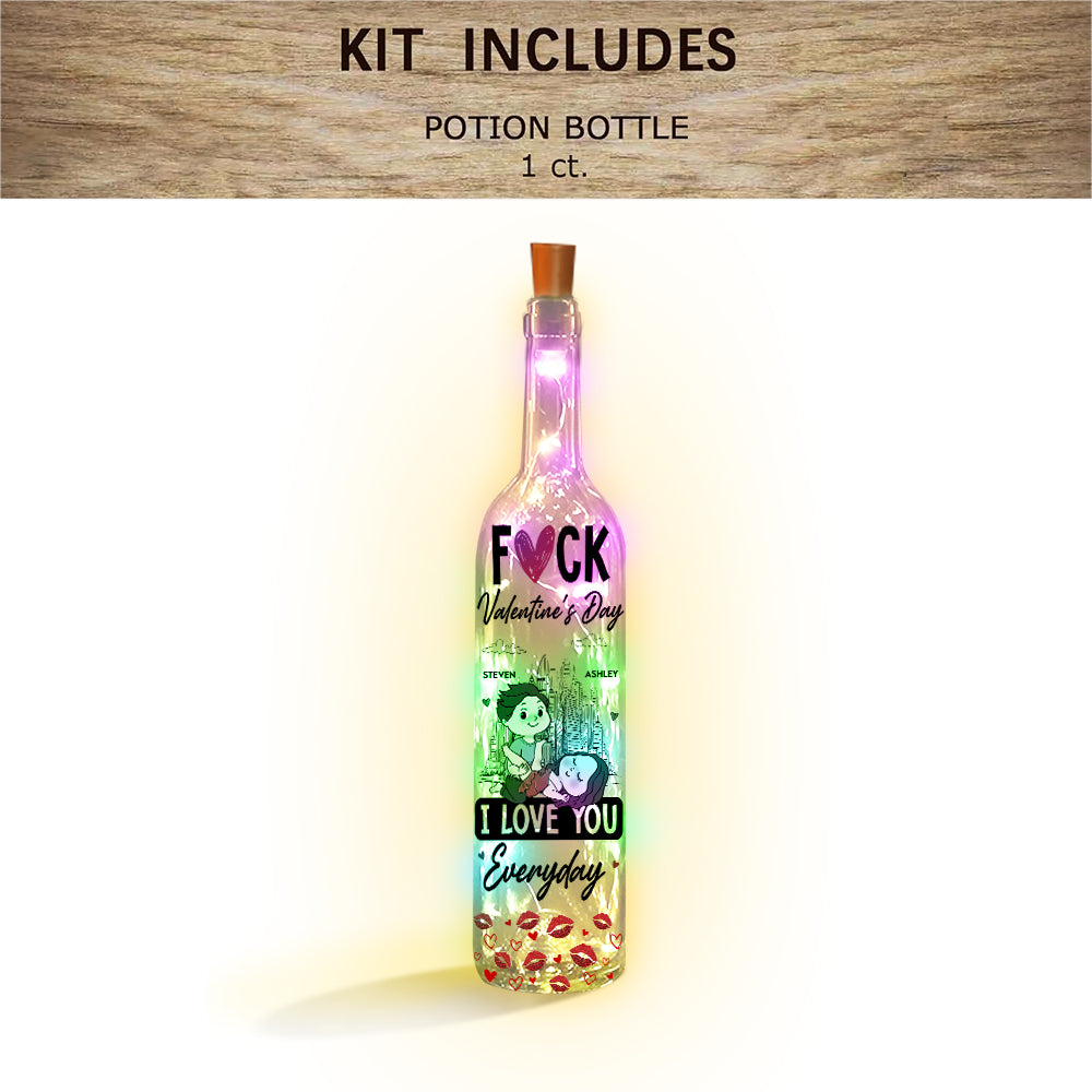 I Love You - Personalized Couple Wine Bottle Lamp