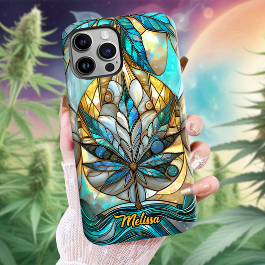 Stunning Leaf - Personalized Weed Full Print Phone Case