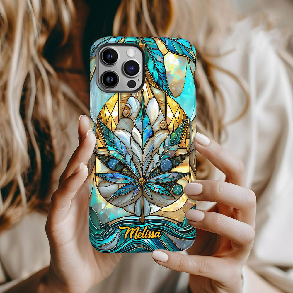 Stunning Leaf - Personalized Weed Full Print Phone Case