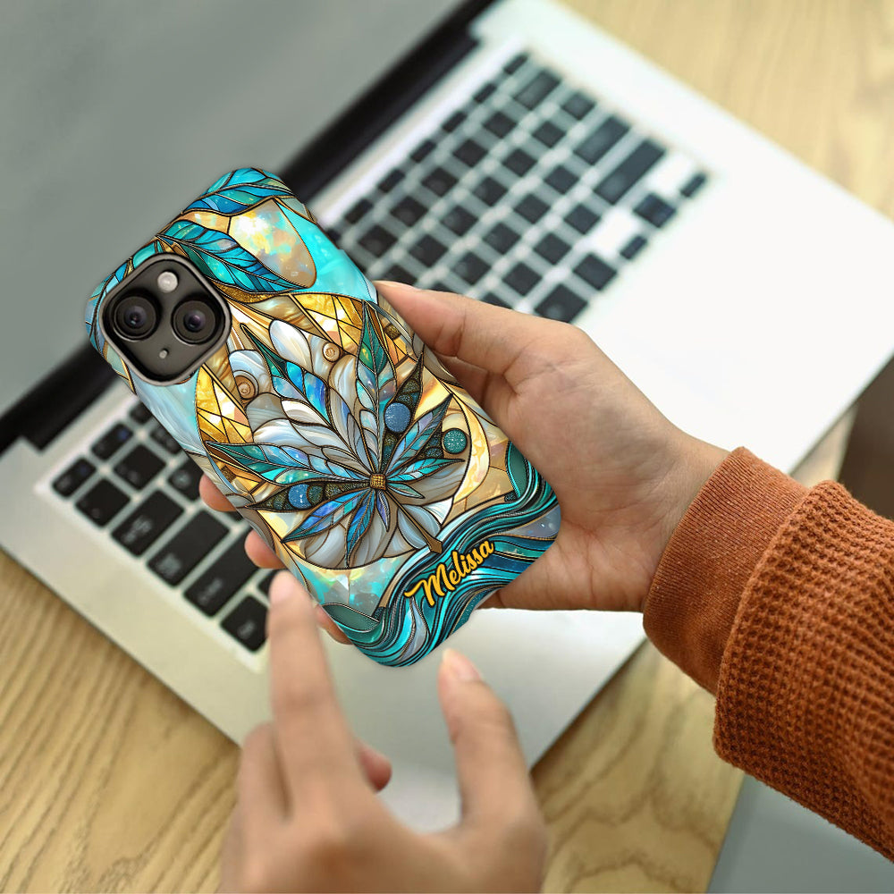 Stunning Leaf - Personalized Weed Full Print Phone Case