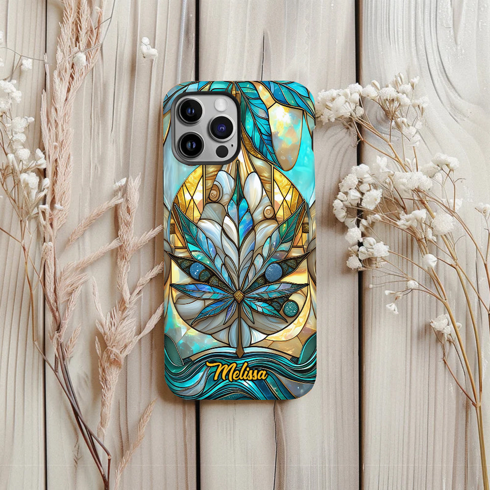 Stunning Leaf - Personalized Weed Full Print Phone Case