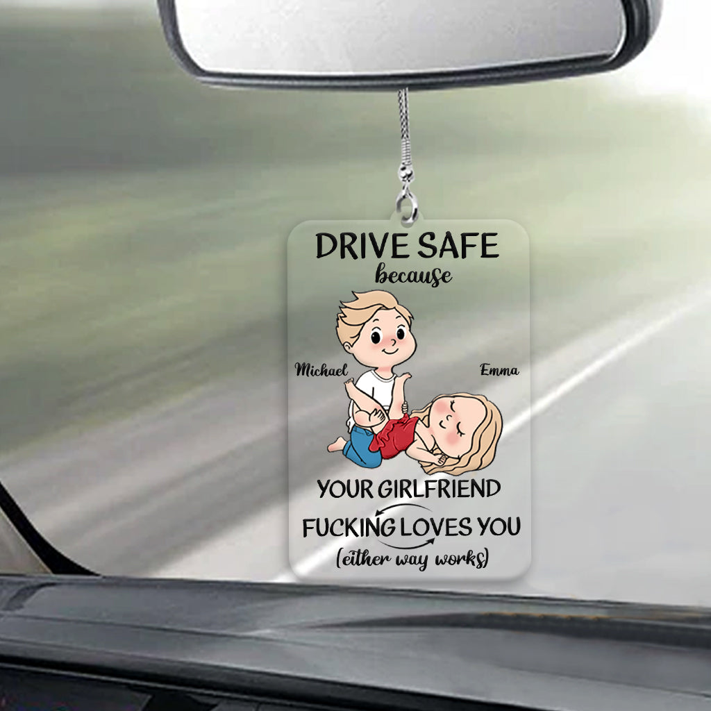 I Love You - Personalized Couple Transparent Car Ornament