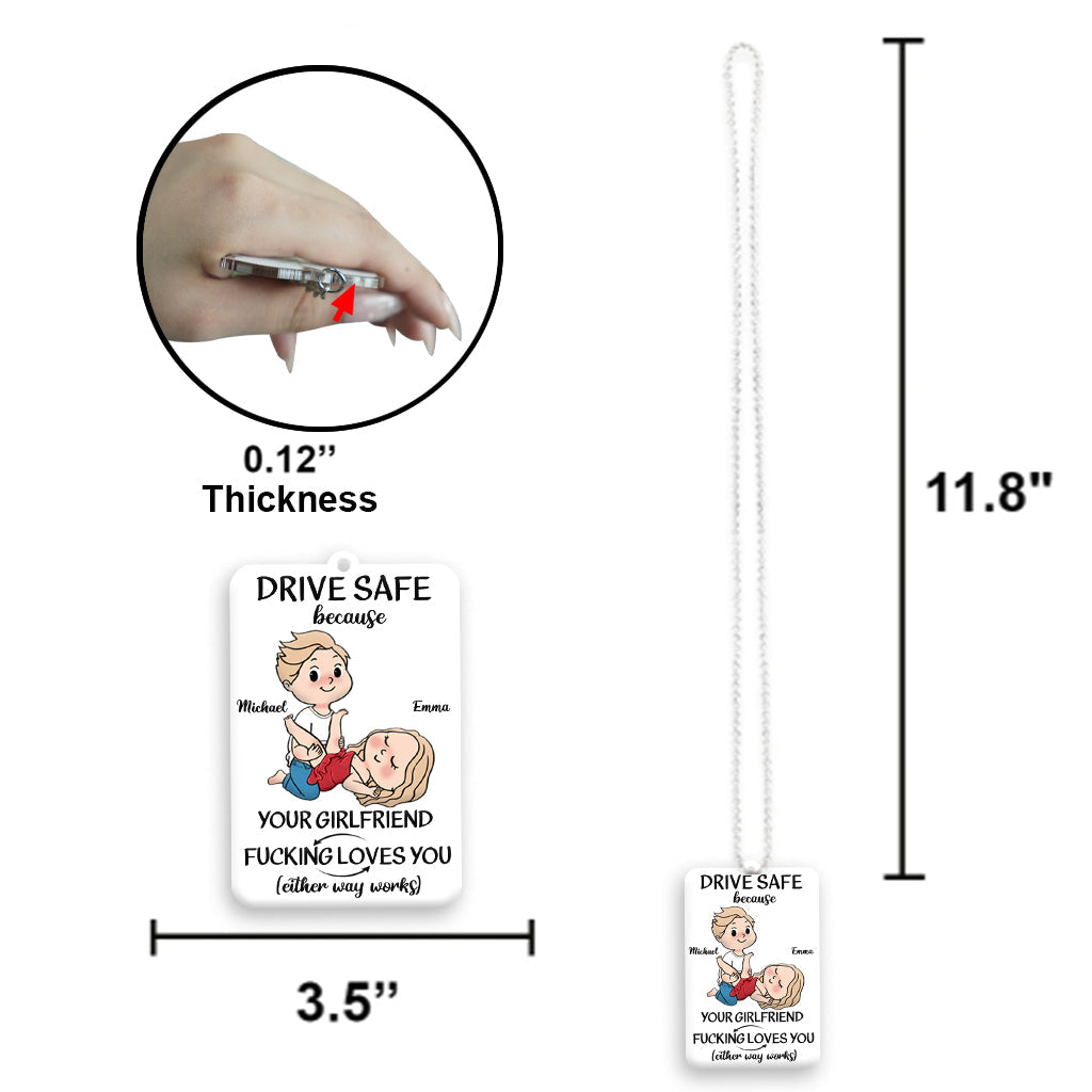 I Love You - Personalized Couple Transparent Car Ornament