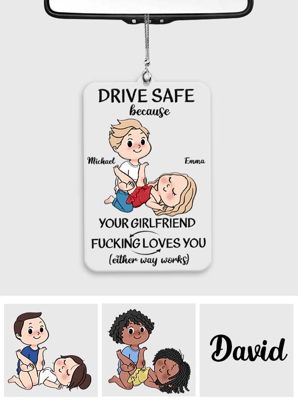 I Love You - Personalized Couple Transparent Car Ornament