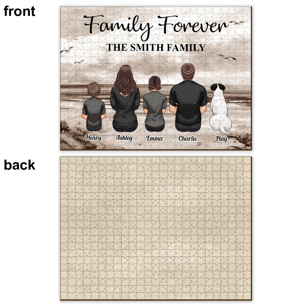 Family Forever Familia Por Siempre - Personalized Family Jigsaw Puzzle