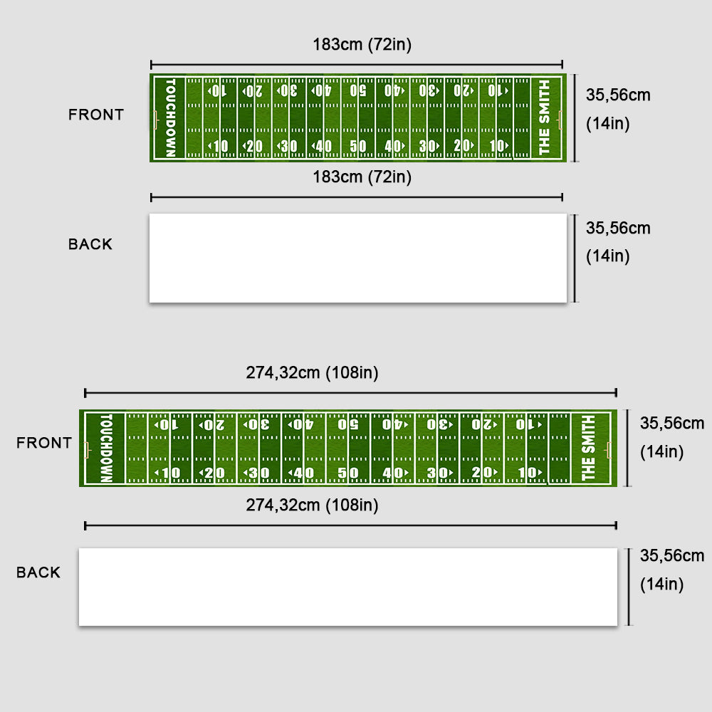 From The Field To The Tabel - Personalized Football Table Runner