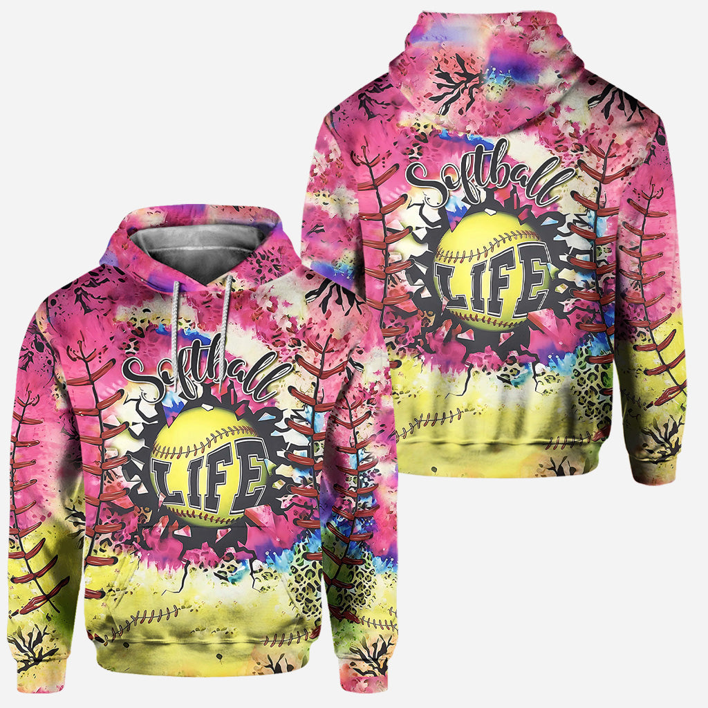 Softball LIfe - Personalized Softball Hoodie and Leggings