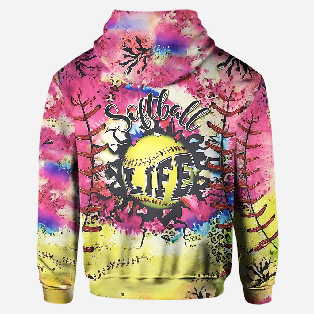 Softball LIfe - Personalized Softball Hoodie and Leggings