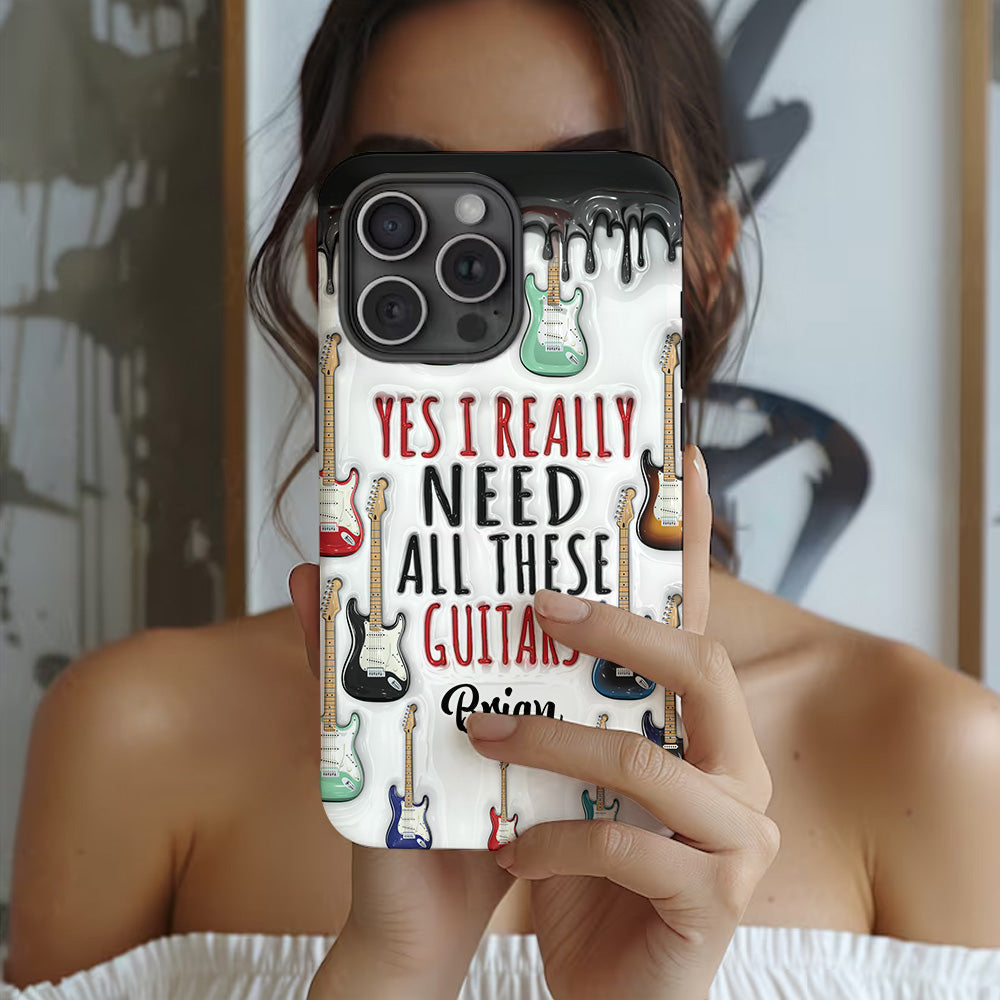 Yes I Really Do Need All These Guitars - Personalized Guitar Full Print Phone Case