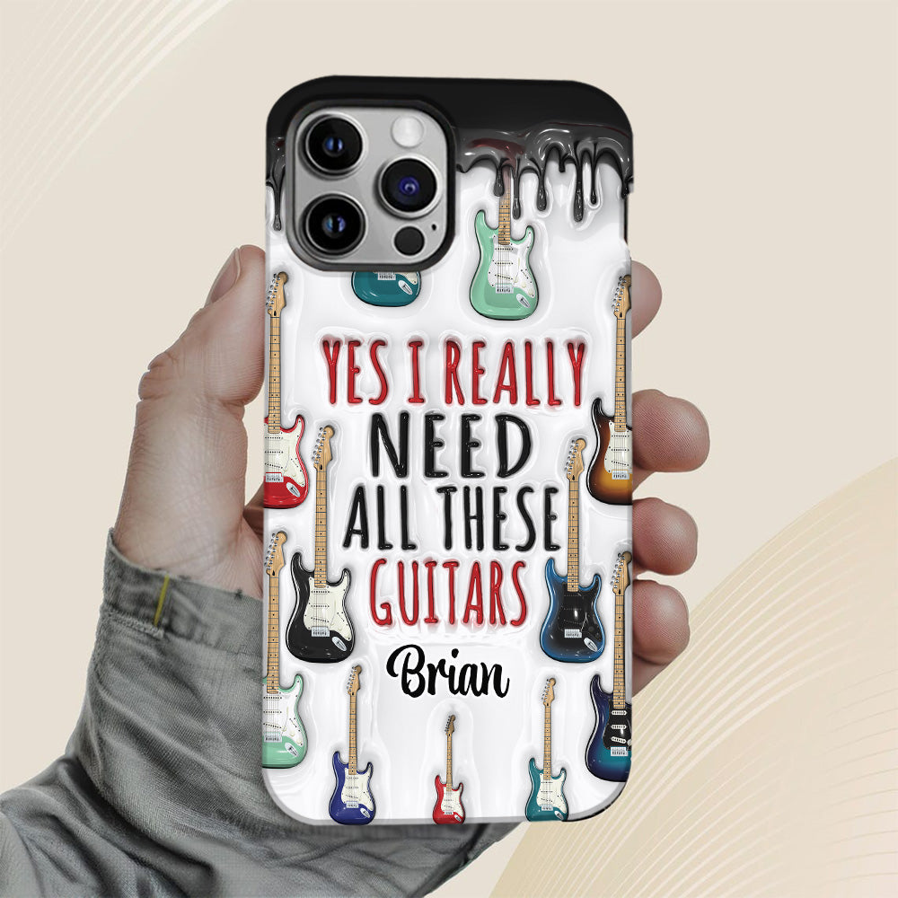Yes I Really Do Need All These Guitars - Personalized Guitar Full Print Phone Case