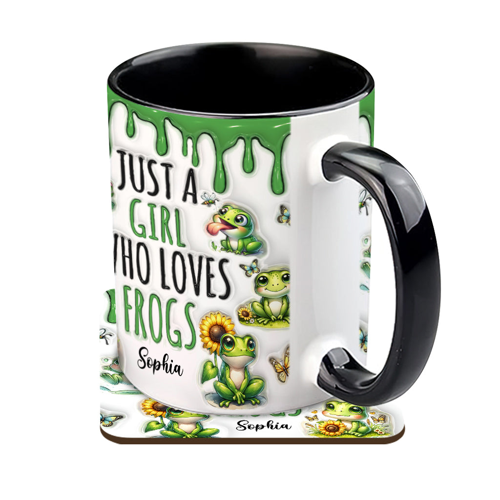 Just A Girl Who Loves Frogs - Personalized Frog Accent Mug