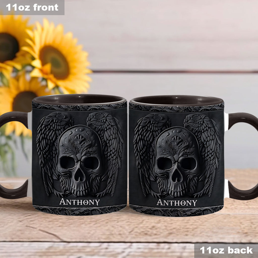 Dark - Personalized Skull Accent Mug