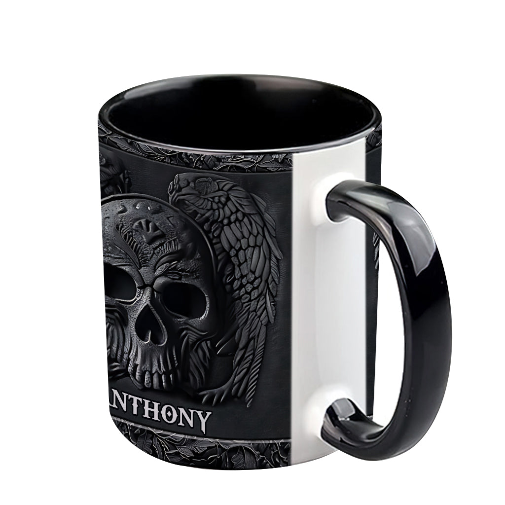 Dark - Personalized Skull Accent Mug