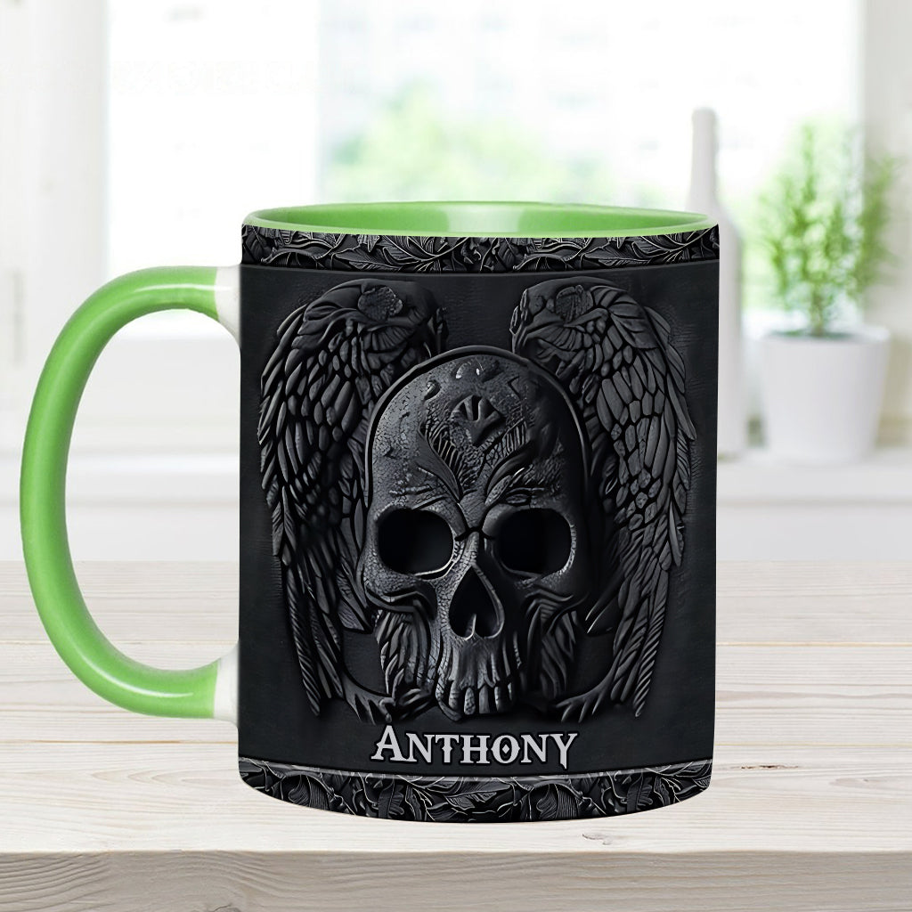 Dark - Personalized Skull Accent Mug