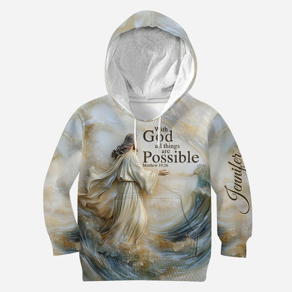 With God All Things Are Possible - Personalized Christian All Over Shirt