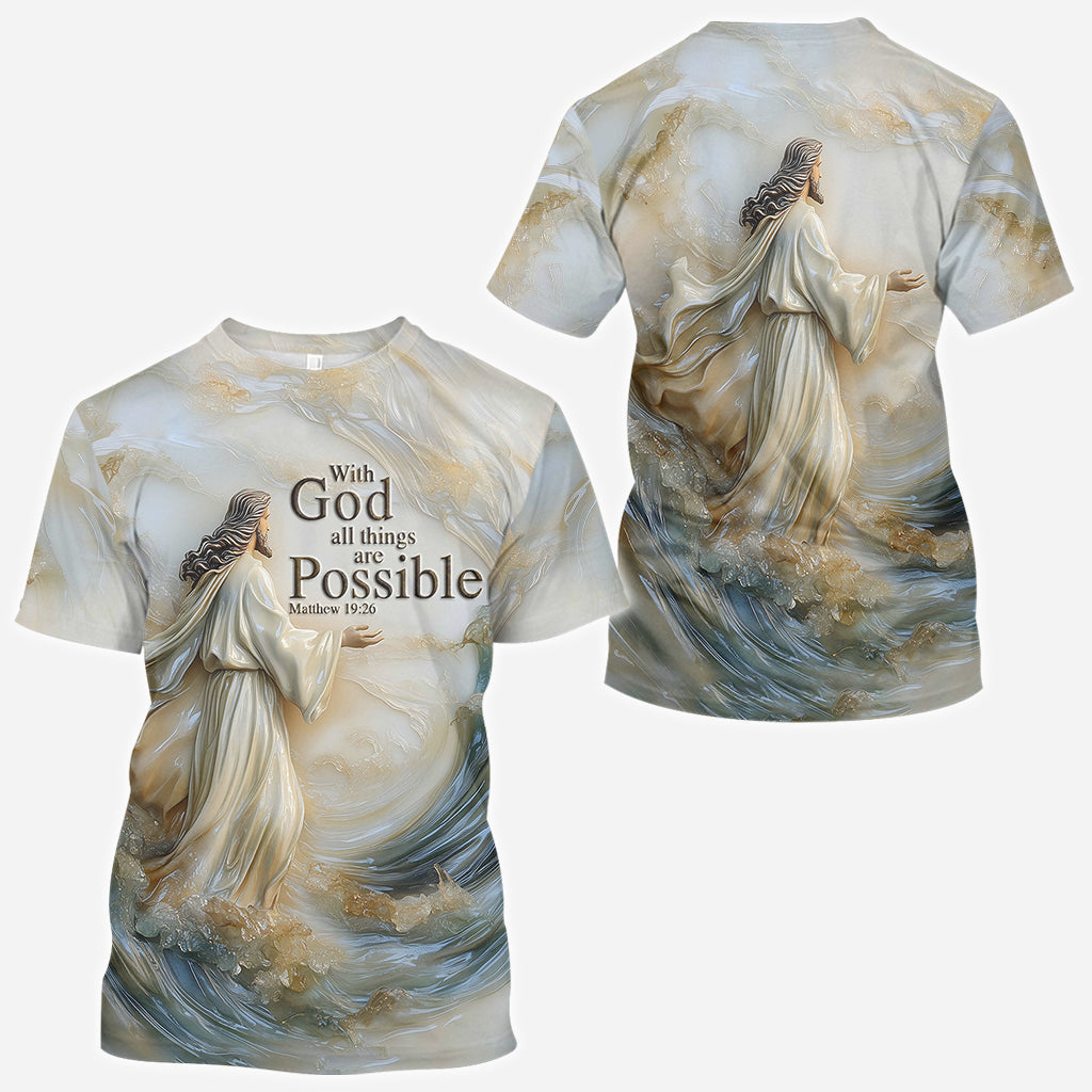 With God All Things Are Possible - Personalized Christian All Over Shirt