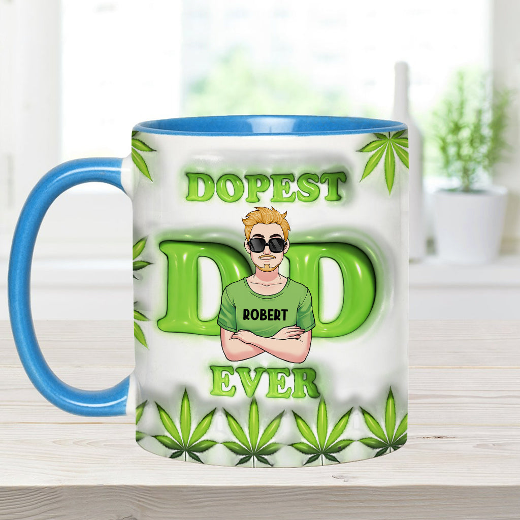 Daddy's Lil Buds World's Dopest Dad - Personalized Father Accent Mug