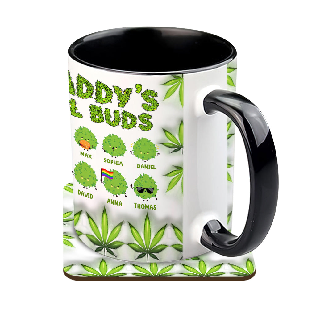 Daddy's Lil Buds World's Dopest Dad - Personalized Father Accent Mug