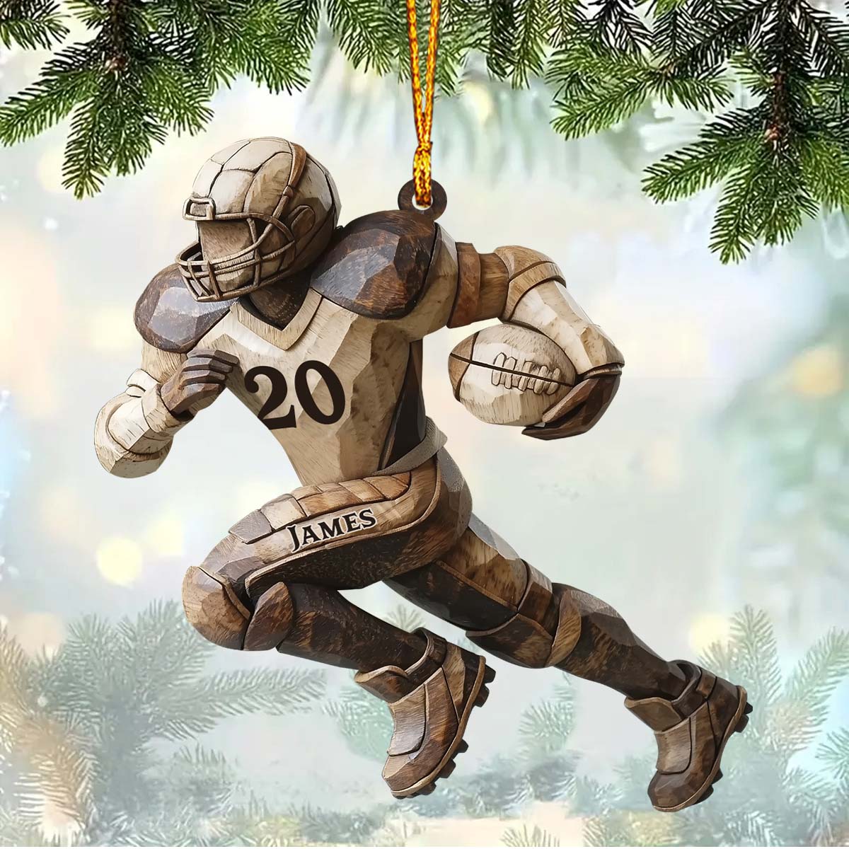 Strong One - Personalized Football Ornament