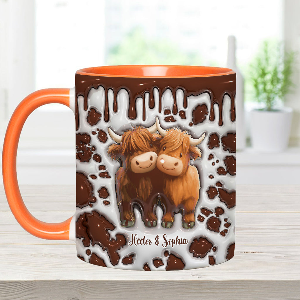 You And Me We Got This - Personalized Highland Cow Accent Mug