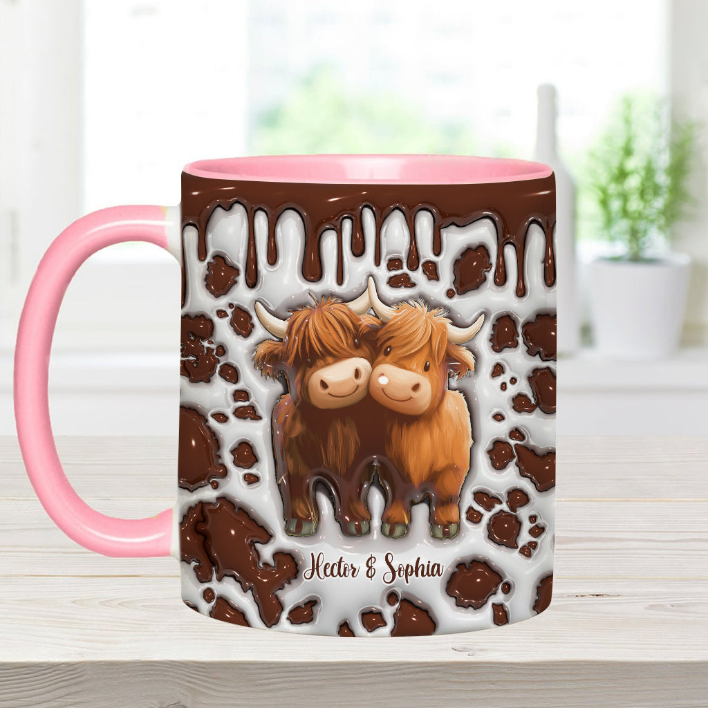 You And Me We Got This - Personalized Highland Cow Accent Mug