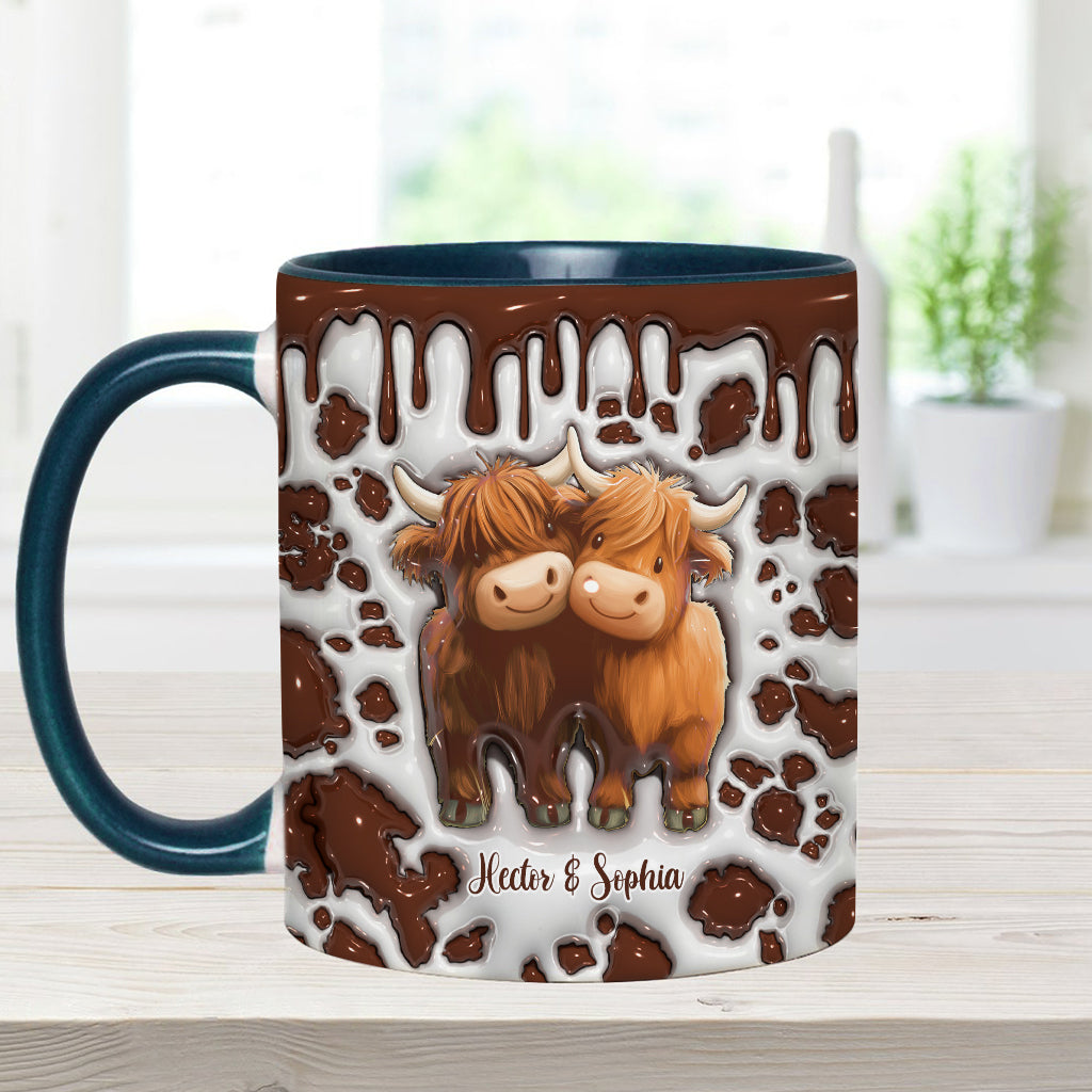 You And Me We Got This - Personalized Highland Cow Accent Mug