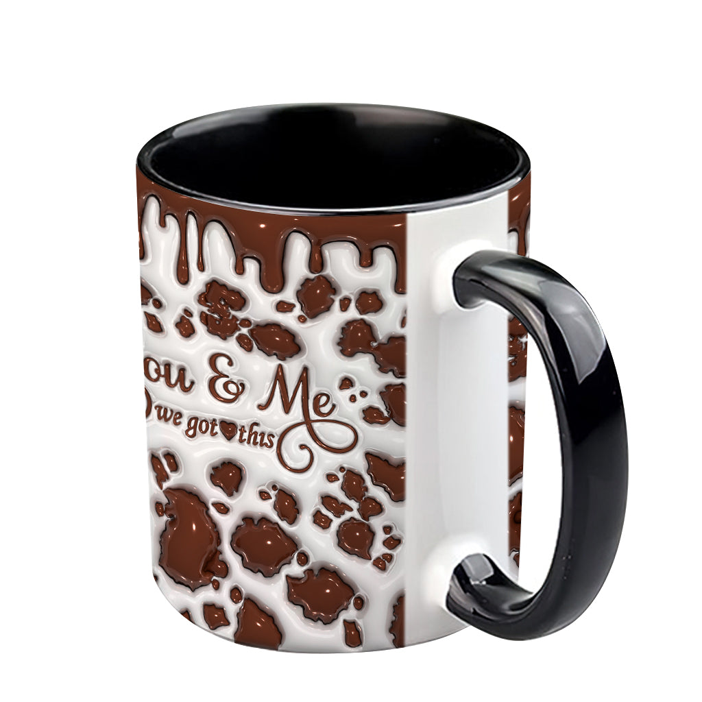 You And Me We Got This - Personalized Highland Cow Accent Mug