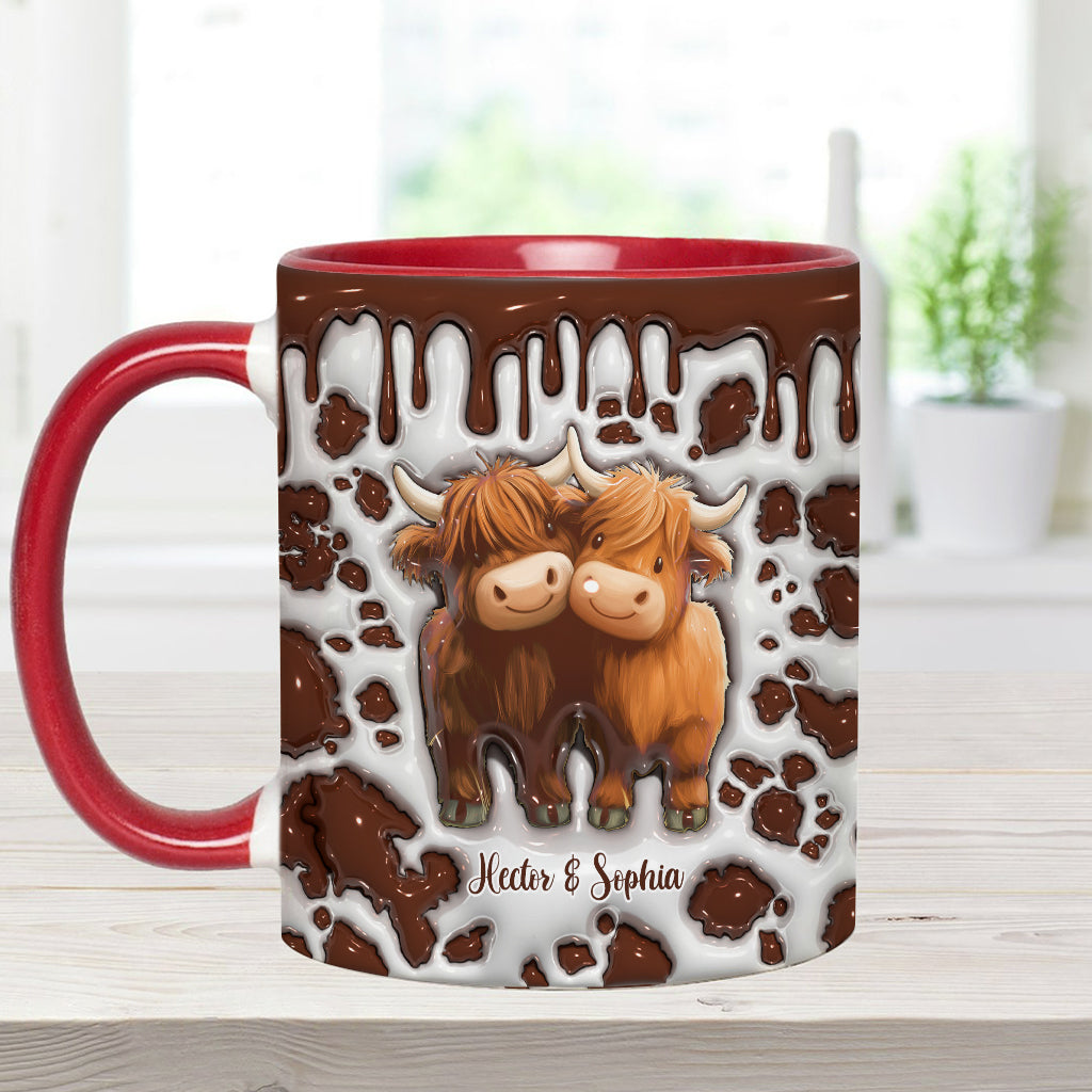 You And Me We Got This - Personalized Highland Cow Accent Mug