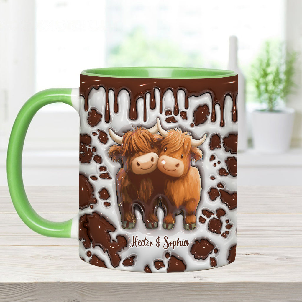 You And Me We Got This - Personalized Highland Cow Accent Mug