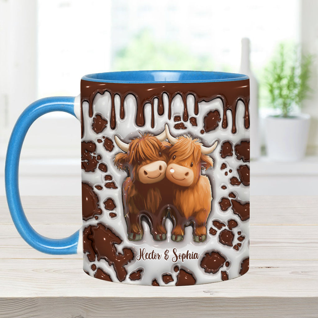 You And Me We Got This - Personalized Highland Cow Accent Mug