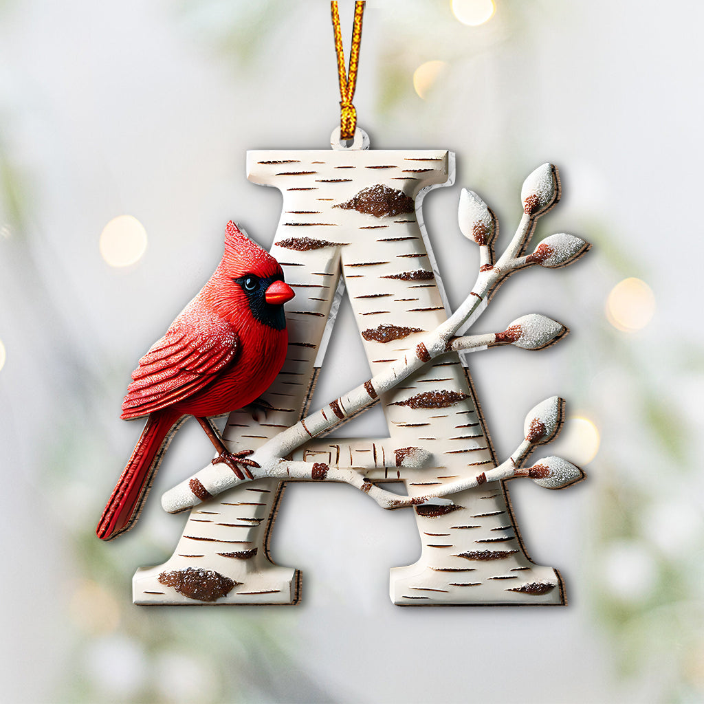Cardinal Letter - Personalized Memorial Ornament