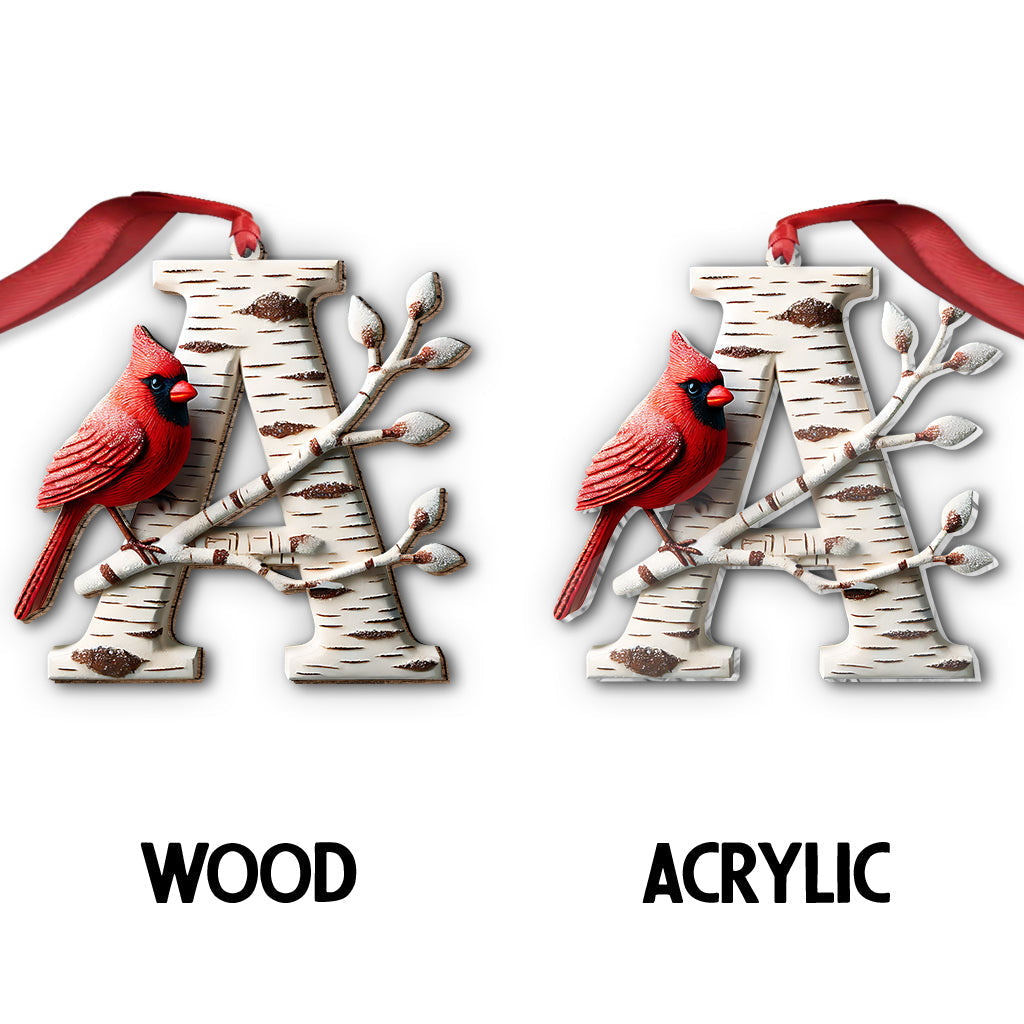 Cardinal Letter - Personalized Memorial Ornament