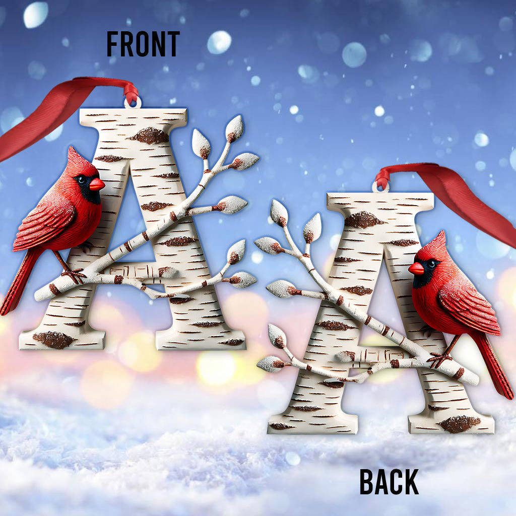 Cardinal Letter - Personalized Memorial Ornament