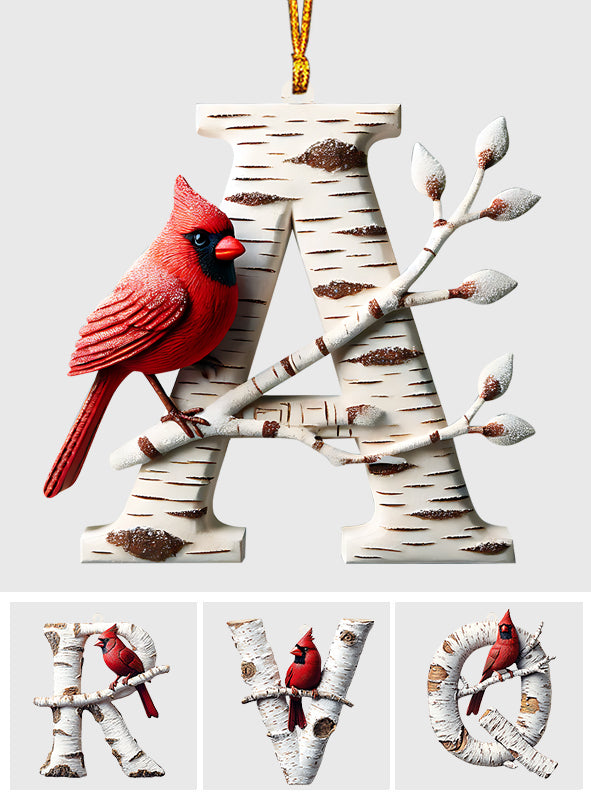 Cardinal Letter - Personalized Memorial Ornament