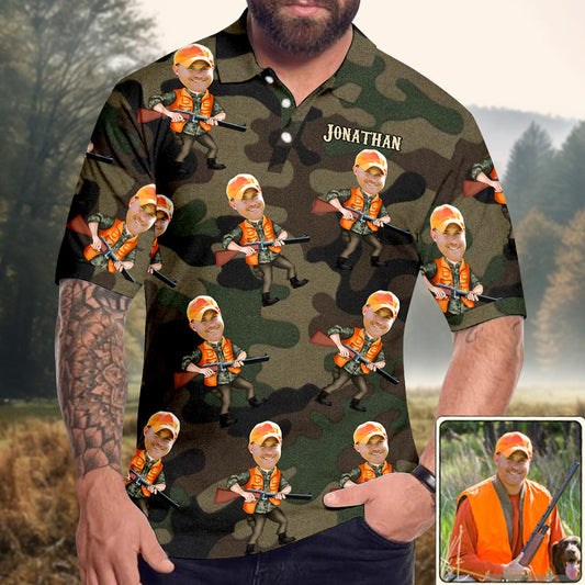 Funny Gift For Hunting Dad, Husband.. - Personalized Hunting Polo Shirt