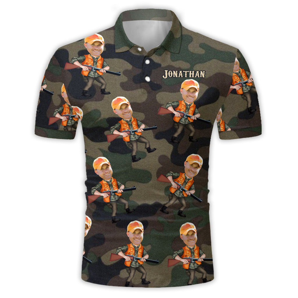 Funny Gift For Hunting Dad, Husband.. - Personalized Hunting Polo Shirt