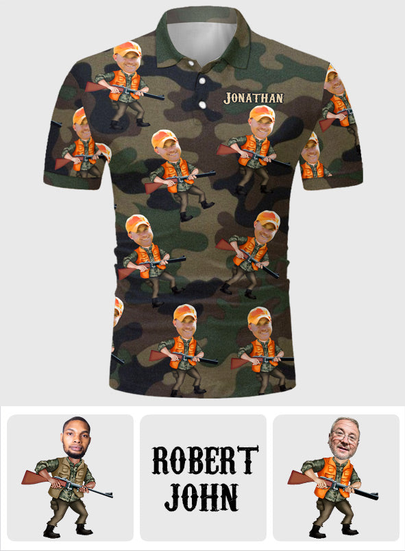 Funny Gift For Hunting Dad, Husband.. - Personalized Hunting Polo Shirt