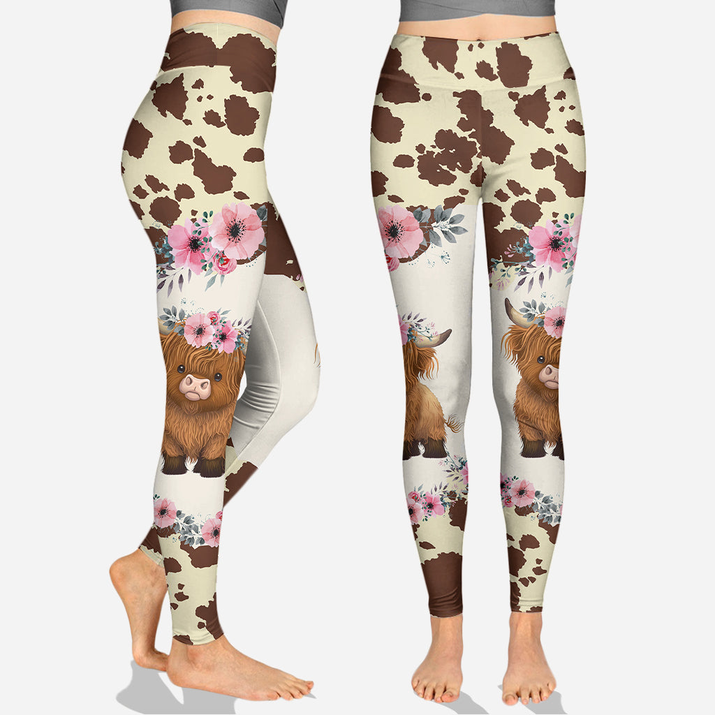 Just A Girl Who Loves Highland Cow - Personalized Highland Cow Hoodie and Leggings