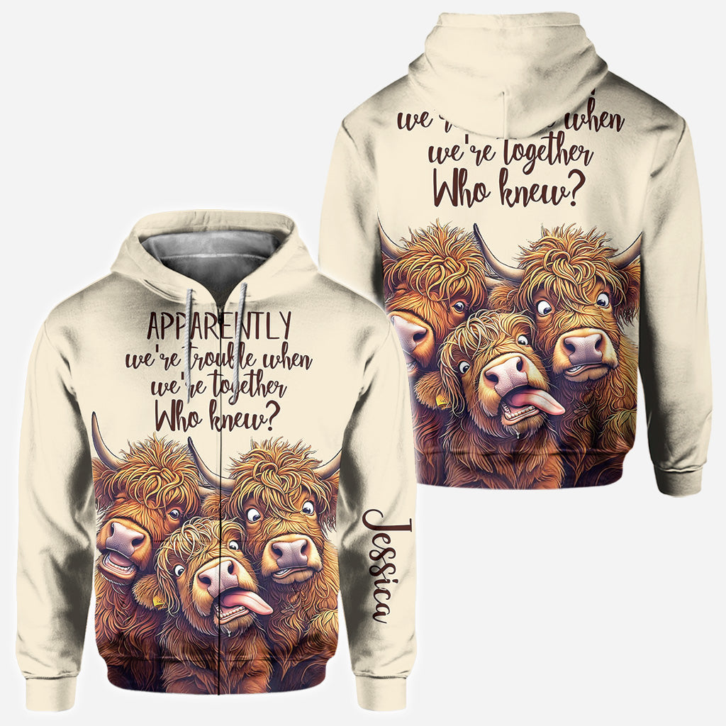 Apparently We're Trouble - Personalized Bestie All Over Shirt