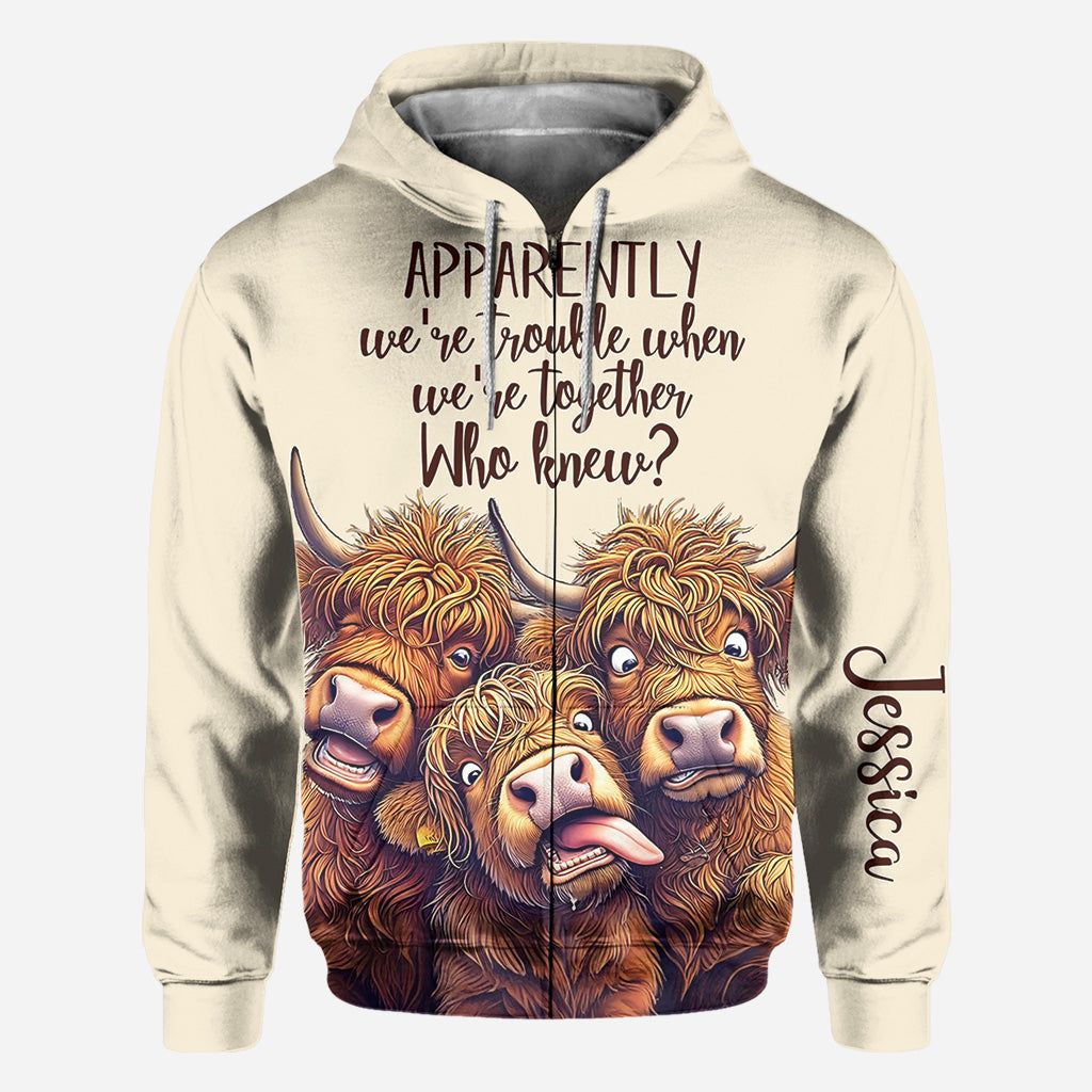 Apparently We're Trouble - Personalized Bestie All Over Shirt