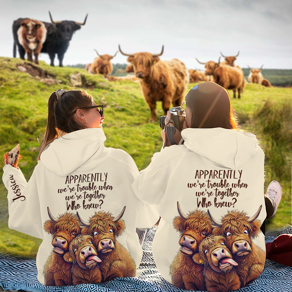 Apparently We're Trouble - Personalized Bestie All Over Shirt