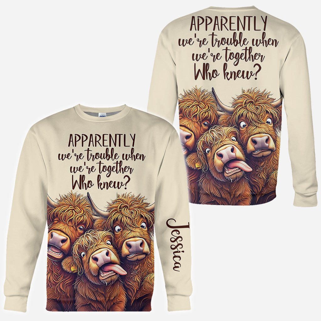 Apparently We're Trouble - Personalized Bestie All Over Shirt